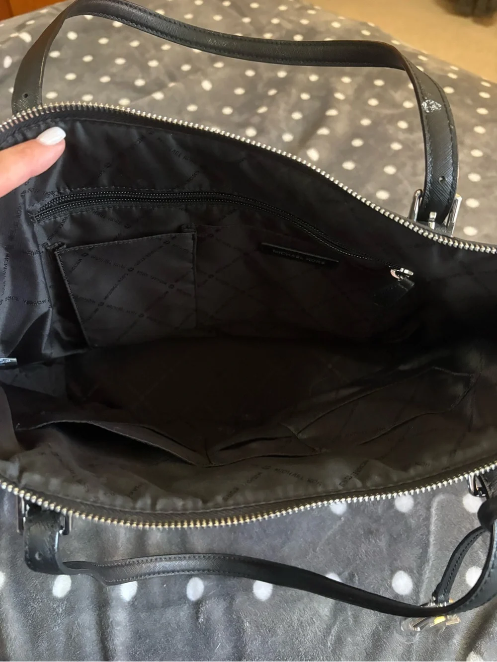 Michael Kors Black MK Logo Tote